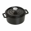 Budget 😍 Staub 0.5 Qt. Round Cocotte/Dutch Oven | Matte Black ❤️ -Le Creuset Shop 1101225 1 1