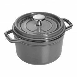 Buy 😉 Staub 1.25 Qt. Round Cocotte/Dutch Oven | Graphite Grey 🛒