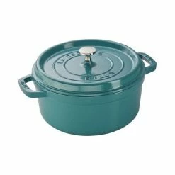 Cheap 😀 Staub 4 Qt. Round Cocotte/Dutch Oven | Turquoise 😉