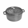 Outlet 🧨 Staub 7 Qt. Round Cocotte/Dutch Oven | Graphite Grey ⭐ -Le Creuset Shop 1102818 1
