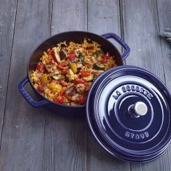 Buy 🥰 Staub 7 Qt. Round Cocotte/Dutch Oven | Dark Blue 🎁 -Le Creuset Shop 1102891 2