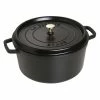 Discount ❤️ Staub 9 Qt. Round Cocotte/Dutch Oven | Matte Black 🎁 -Le Creuset Shop 1103025 1