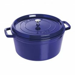 Flash Sale ⭐ Staub 13.25 Qt. Round Cocotte/Dutch Oven | Dark Blue 👏