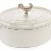 Flash Sale 💯 Staub 5.75 Qt. Oval Coq Au Vin Cocotte/Dutch Oven | White 🔥 -Le Creuset Shop 1123102 staub coq aus vin cocotte white