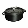 Wholesale 🎉 Staub 5.75 Qt. Oval Coq Au Vin Cocotte/Dutch Oven | Matte Black 🔔 -Le Creuset Shop 1123123 1