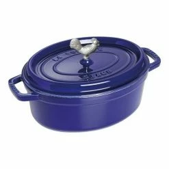 Best Pirce 🤩 Staub 5.75 Qt. Oval Coq Au Vin Cocotte/Dutch Oven | Dark Blue 😉