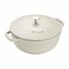 Flash Sale 👍 Staub 3.75 Qt Essential French Oven | White Truffle ⌛ -Le Creuset Shop 117324107 01