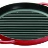 Cheap ✔️ Staub 10" Cast Iron Pure Grill Pan | Multiple Colors Available 🌟 -Le Creuset Shop 1203006 pure grill cherry 1