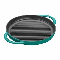 Deals ๐ Staub 10" Round Double Handle Pure Grill | Turquoise โค๏ธ