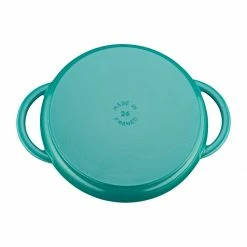 Deals 🎉 Staub 10" Round Double Handle Pure Grill | Turquoise ❤️ -Le Creuset Shop 12030105 3