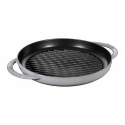 Budget 🤩 Staub 10" Cast Iron Pure Grill Pan | Graphite Grey 🔔
