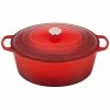 Hot Sale 🤩 Le Creuset 15.5 Qt. Oval Signature Dutch Oven With Stainless Steel Knob | Cerise/Cherry Red 🎉 -Le Creuset Shop 13428scr ffddbc6e2b809f5