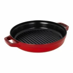 Deals ✔️ Staub Stackable Cocotte, Braiser, And Grill Pan With Lid | Cherry 👍 -Le Creuset Shop 14552606 03