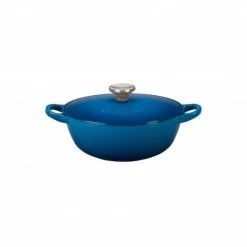 Best deal 🎁 Le Creuset 1.5 Qt. Enameled Cast Iron Chef's Oven With Stainless Steel Knob | Marseille Blue ❤️