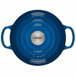 Cheap 🤩 Le Creuset 2 Qt. Round Signature Cast Iron Dutch Oven With Stainless Steel Knob | Marseille Blue 👏 -Le Creuset Shop 1859ss c