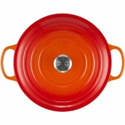 Deals 🤩 Le Creuset 9 Qt. Round Signature Dutch Oven With Stainless Steel Knob | Flame Orange 🛒 -Le Creuset Shop 302ss c