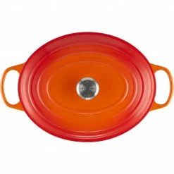 Cheap 😉 Le Creuset 9.5 Qt. Oval Signature Dutch Oven With Stainless Steel Knob | Flame Orange ⌛ -Le Creuset Shop 352ss c