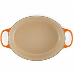 Cheap 😉 Le Creuset 9.5 Qt. Oval Signature Dutch Oven With Stainless Steel Knob | Flame Orange ⌛ -Le Creuset Shop 352ss d