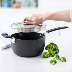 New 🥰 GreenPan Levels 11-Piece Nonstick Stackable Cookware Set 🥰 -Le Creuset Shop 3 quart sauce life 2