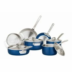 Cheap 🌟 Viking Multi Ply Stainless 11-Piece Cookware Set | Blue 😉