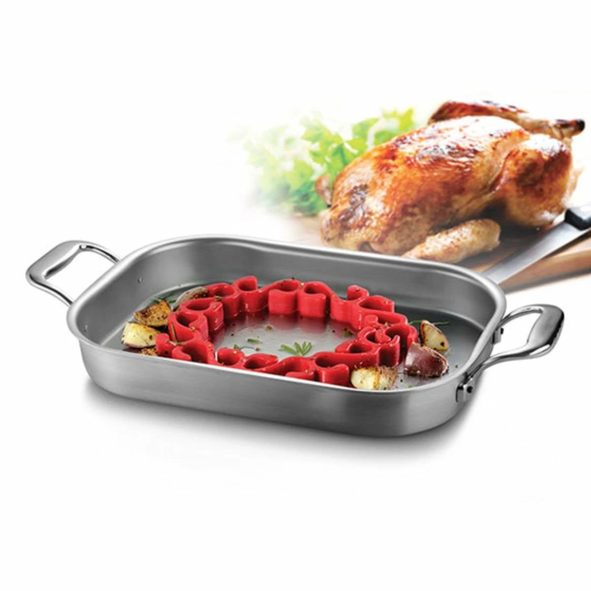 Promo π₯ Prepara Silicone Meat Rack | Red βοΈ 4 Promo π₯ Prepara Silicone Meat Rack | Red βοΈ - Image 2