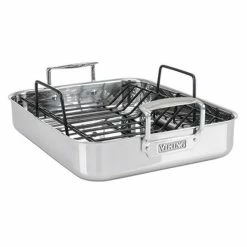 Deals 👏 Viking 3-Ply Roasting Pan With Nonstick Rack (16" X 13") 🎉