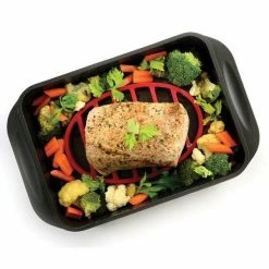 Brand new 👍 Norpro Silicone Roasting Rack | 9" X 6" 🔔