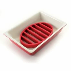 Brand new 👍 Norpro Silicone Roasting Rack | 9" X 6" 🔔 -Le Creuset Shop 405 norpro s red silicone roasting rack 9x6