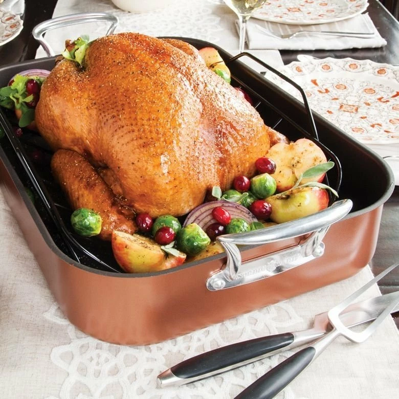 Best Sale π Nordic Ware Extra Large Copper Turkey Roaster With Rack π 6 Best Sale π Nordic Ware Extra Large Copper Turkey Roaster With Rack π - Image 2