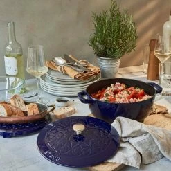 Best Pirce 🎉 Staub 3.75 Qt Essential French Oven | Dark Blue 🧨 -Le Creuset Shop 424422873