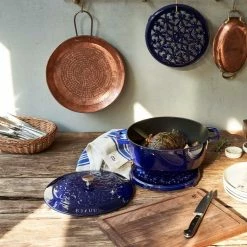 Best Pirce 🎉 Staub 3.75 Qt Essential French Oven | Dark Blue 🧨 -Le Creuset Shop 424422960