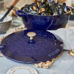 Best Pirce 🎉 Staub 3.75 Qt Essential French Oven | Dark Blue 🧨 -Le Creuset Shop 424422961