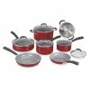 Discount ⌛ Cuisinart Advantage Ceramica XT 11-Piece Cookware Set | Red 💯 -Le Creuset Shop 54c 11r