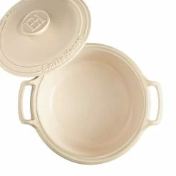Outlet 😀 Emile Henry 6-Quart Sublime Stewpot | Creme ✨ -Le Creuset Shop 554760 sublime dutch oven top open