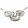 Hot Sale 😍 All-Clad D5 Brushed Stainless Steel Cookware Set | 5-Piece 🎉 -Le Creuset Shop 5pc