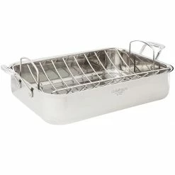 Outlet 🔔 Cuisinart Chef's Classic Stainless Steel 16" Rectangular Roaster With Rack 🎉