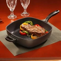 Coupon ⭐ Swiss Diamond | HD Deep Square Grill Pan - 11" X 11" 🎁 -Le Creuset Shop 66281 food106 2017 10 27 20 11 39 utc
