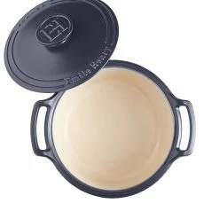 Discount 🤩 Emile Henry 4-Quart Sublime Stewpot | Indigo 🔔 -Le Creuset Shop 664740 sublime dutch oven top open