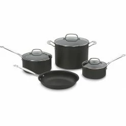 Deals 🤩 Cuisinart Chef's Classic Hard Anodized Nonstick Cookware Set | 7-Piece ⭐