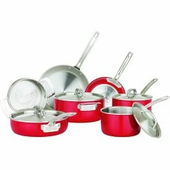 Brand new 🎁 Viking Multi Ply Stainless 11-Piece Cookware Set | Red 🛒