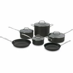Flash Sale 🔔 Cuisinart Chef's Classic Hard Anodized Nonstick Cookware Set | 10-Piece ❤️