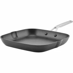 Budget 💯 KitchenAid Non-Electrics KitchenAid Nonstick Hard Anodized Induction Square Grill Pan/Griddle With Pouring Spouts | 11.25" ⌛ -Le Creuset Shop 71sxoo4l2cl. ac sl1500