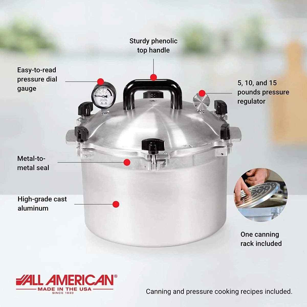 Best reviews of ๐ All American No.915 Pressure Cooker Canner 15.5 Qt. ๐ฅ 4 Best reviews of ๐ All American No.915 Pressure Cooker Canner 15.5 Qt. ๐ฅ - Image 2
