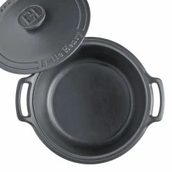 New 🤩 Emile Henry 7.5-Quart Sublime Stewpot | Graphite ✨ -Le Creuset Shop 774770 sublime dutch oven top open