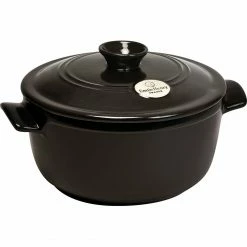 Outlet 🥰 Emile Henry 4.2 Qt. Round Dutch Oven | Charcoal 🛒