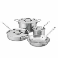 Cheapest ⌛ All-Clad D5 Brushed Stainless Steel Cookware Set | 7-Piece 🥰