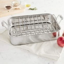 Outlet 🔔 Cuisinart Chef's Classic Stainless Steel 16" Rectangular Roaster With Rack 🎉 -Le Creuset Shop 913aeymwvgl. ac sl1500