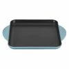 Flash Sale 😉 Le Creuset 9.5" Square Signature Enameled Cast Iron Griddle Pan | Caribbean Blue 🥰 -Le Creuset Shop cargriddle1