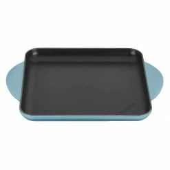 Flash Sale 😉 Le Creuset 9.5" Square Signature Enameled Cast Iron Griddle Pan | Caribbean Blue 🥰