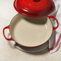 Best Sale 😉 Le Creuset 3.5 Qt. Signature Enameled Cast Iron Braiser With Stainless Steel Knob | Cerise/Cherry Red 🛒 -Le Creuset Shop cer4